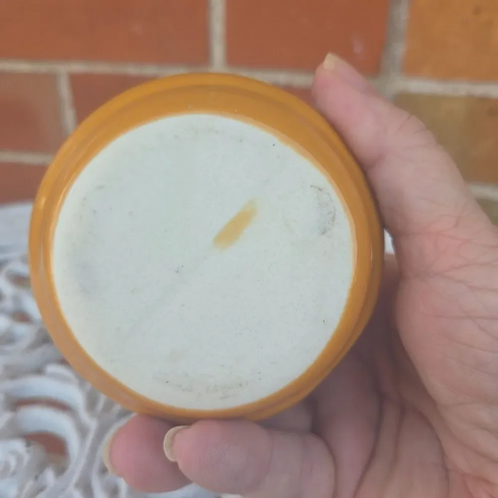 Honey Miel Ceramic Beehive Honey Pot Bee Dipper Lid Cottagecore 3.25